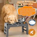 Adjustable Elevated Dog Bowls with Non-Slip Stand