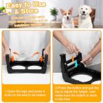 Adjustable Elevated Dog Bowls with Stainless Steel Bowls