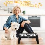 Adjustable Elevated Dog Bowls with Stainless Steel Bowls