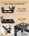 Adjustable Elevated Dog Bowl Set with Stainless Steel Dishes