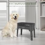 Adjustable Elevated 4-in-1 Slow Feeder Dog Bowls