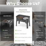 Adjustable Elevated 4-in-1 Slow Feeder Dog Bowls