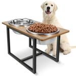 Elevated Dog Bowls with Stainless Steel for Large Dogs