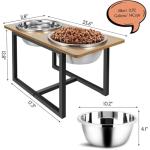 Elevated Dog Bowls with Stainless Steel for Large Dogs