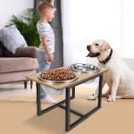 Elevated Dog Bowls with Stainless Steel for Large Dogs