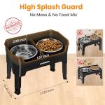 URPOWER Adjustable Elevated Dog Bowl Set