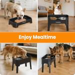 URPOWER Adjustable Elevated Dog Bowl Set
