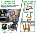 Adjustable Bamboo Dog Bowl Stand for Large Breeds