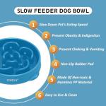 YINEYA Slow Feeder Bowls for Large Dogs 2PCS