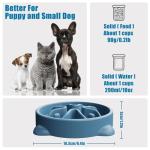 Small Breed Slow Feeder Dog Bowl - Blue