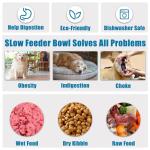 Small Breed Slow Feeder Dog Bowl - Blue