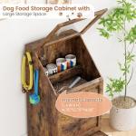 Takywep Elevated Dog Feeding Station with Storage