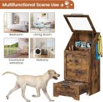 Takywep Elevated Dog Feeding Station with Storage