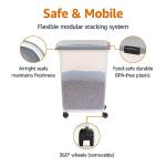 Airtight Dog Food Storage Container with Wheels, 69 QT