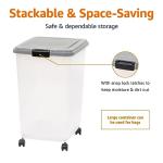 Airtight Dog Food Storage Container with Wheels, 69 QT