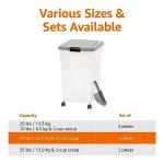 Airtight Dog Food Storage Container with Wheels, 69 QT