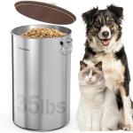 Stainless Steel Dog Food Storage Container - 35 Lbs