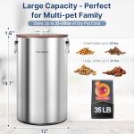 Stainless Steel Dog Food Storage Container - 35 Lbs