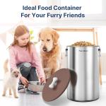 Stainless Steel Dog Food Storage Container - 35 Lbs