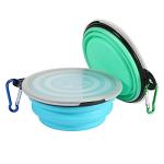 Collapsible Dog Travel Bowls with Lids - 2 Pack
