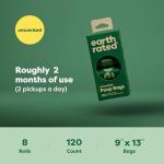 Earth Rated Leak Proof Poop Bags, 120 Count