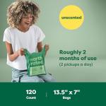 Extra Wide Dog Poop Bags with Handles - 120 Pack