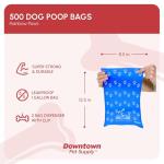 Rainbow Dog Poop Bags with Dispenser - 500 Count