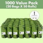 GORILLA SUPPLY Dog Poop Bags with Dispenser, 1000 Count