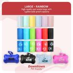 Rainbow Dog Waste Bags with Leash Dispensers - 1000 Count