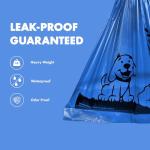 1000 Blue Dog Poop Bags with Dispenser and Leash