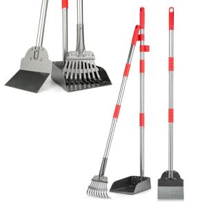 Stainless Steel Dog Pooper Scooper with Long Handle