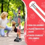 Stainless Steel Dog Pooper Scooper with Long Handle