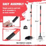 Stainless Steel Dog Pooper Scooper with Long Handle