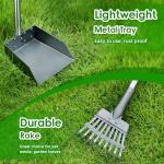 Long Handle Dog Pooper Scooper with Metal Tray