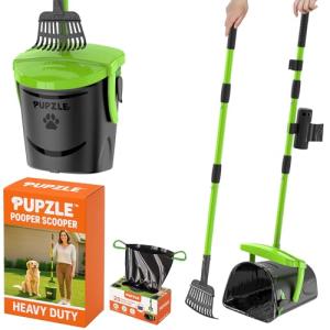 Pupzle Long Handle Pooper Scooper with Bags