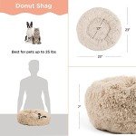 Calming Donut Dog Bed in Taupe - Small 23”
