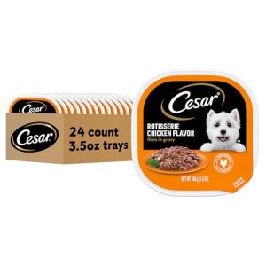 Cesar Filets in Gravy Rotisserie Chicken Dog Food