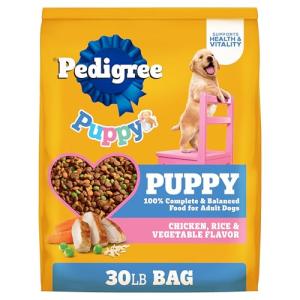 Pedigree Puppy Dry Food, Chicken & Rice, 30 lb