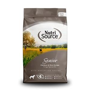 NutriSource Senior Dog Food, Chicken & Rice 26LB