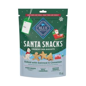Blue Buffalo Santa Snacks Oatmeal Cinnamon Dog Biscuits