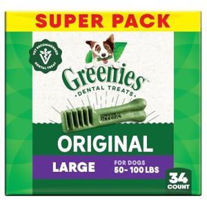Greenies Natural Dental Dog Treats for Adults 34 Count