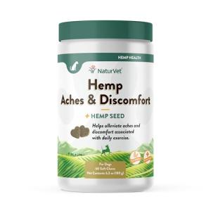 NaturVet Hemp Soft Chews for Dog Discomfort 60 ct