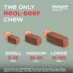 Heartworm Prevention Beef Chews for Dogs 51-100 lbs