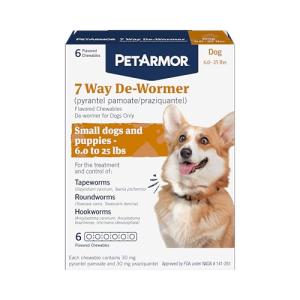 PetArmor 7 Way Dog De-Wormer Chewables 6ct