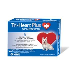 Tri-Heart Plus Chewable Tablets for Dogs, 6 Pack