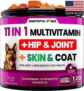 Chewable Dog Multivitamins with Glucosamine & Probiotics