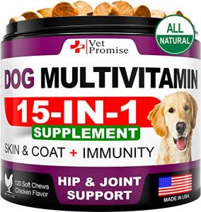 Chewable Dog Multivitamins with Glucosamine - 120 Chews