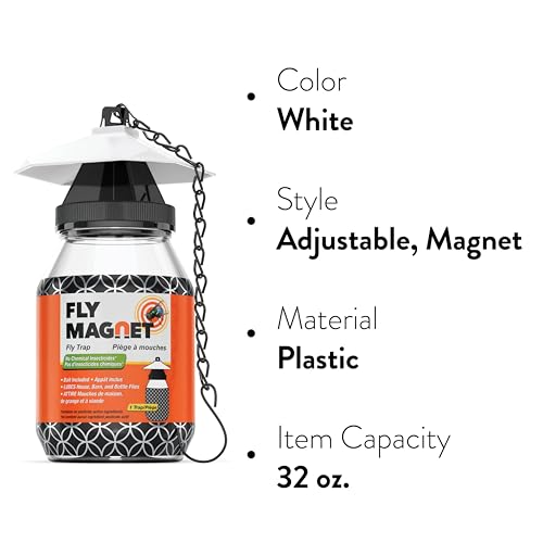 Outdoor Fly Trap 2-Pack with Dissolvable Non-Toxic Bait