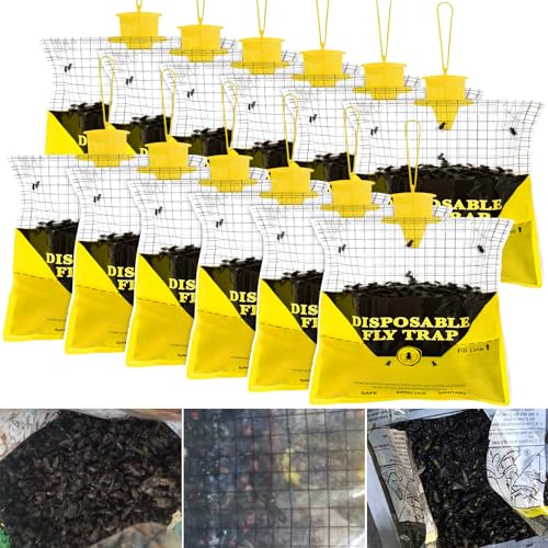 Outdoor Hanging Fly Traps with Natural Pre-Baited Design