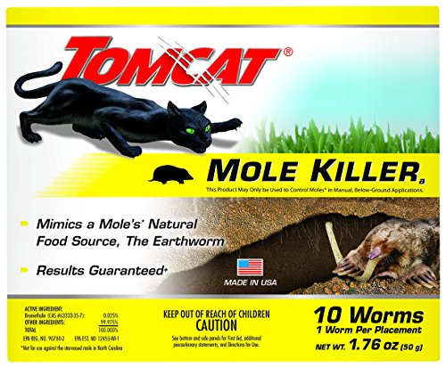 Tomcat Mole Killer: 10 Worms, Single Feeding, Natural